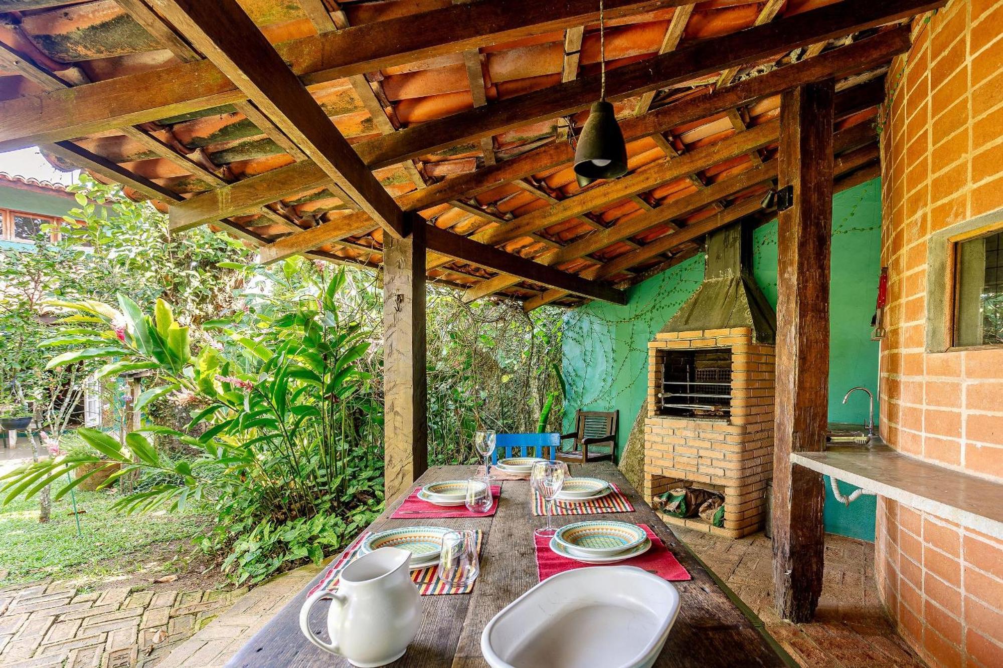 Casa Dos Passaros Na Areia A 20M Da Praia Da Baleia Com 3 Suites E 1 Dorm, Com Ar Condicionado, Wifi, Smart Tv, Cozinha Completa E Churrasqueira เซา เซบัสเชียว ภายนอก รูปภาพ